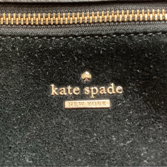 kate spade black leather shoulder bag with gold hardware - Picture 6 of 10